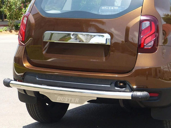 I.C.GS tainless Steel Rear Bumper Protector I.C.G Stainless Steel Rear Bumper Protector | SS Dx | for Renault Duster Facelift All Variants | Only for The Car Year of Manufacturing 2017 -Present | - FIT, steel/crom, NEW, steel/iron