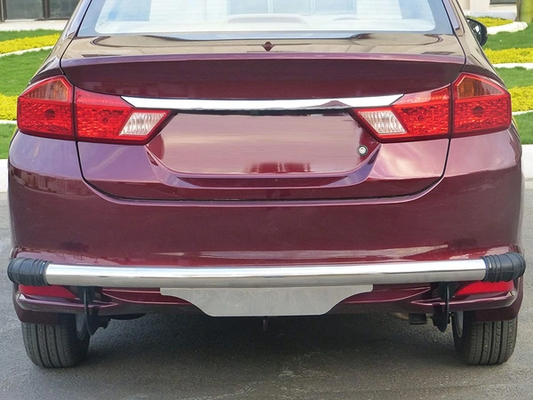 NEW I.C.G Stainless Steel Rear Bumper Protector | SS Dx | for Honda City All Variants | Only for The Car Year of Manufacturing 2014 -Present  - FIT, steel/crom, NEW, iron/steel