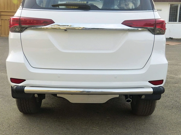 I.C.G Stainless Steel Rear Bumper Protector | SS Dx | for Toyota Fortuner All Variants | Only for The Car Year of Manufacturing 2016 -Present | - FIT, steel/crom, NEW, iron/steel