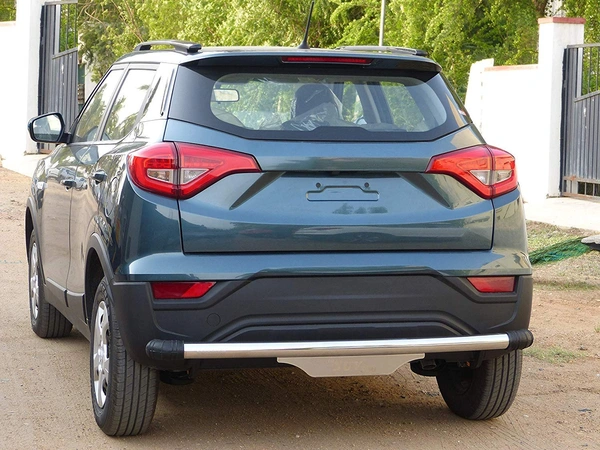 I.C.G long Durable high Gloss Stainless Steel Cars Bumpers | Eye Catchy end caps Fitted Rear Bumper Protector|for Mahindra XUV 300 |2019 - Present|fits All Variant| SS Dx| - FIT, steel/crom, NEW, STEEL/IRON