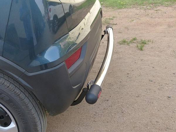 I.C.G long Durable high Gloss Stainless Steel Cars Bumpers | Eye Catchy end caps Fitted Rear Bumper Protector|for Mahindra XUV 300 |2019 - Present|fits All Variant| SS Dx| - FIT, steel/crom, NEW, STEEL/IRON