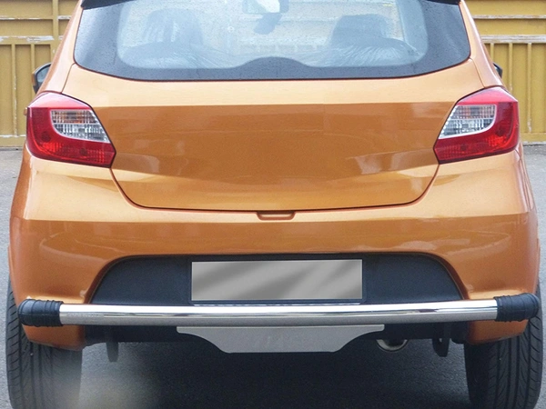 I.C.GGloss Stainless Steel Rear Bumper Protector | SS Dx | for Tata Tiago All Variants | Only for The Car Year of Manufacturing 2016 -Present | - FIT, SILVER/CROM, NEW, IRON/STEEL