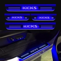 Motowav  ATEEN Nissan Kicks Car Door Led foot step Light Acrylic Sill Plate(Blue)(Set of4Pcs) Door Sill Plate - Free Size, Blue, New, PLastic