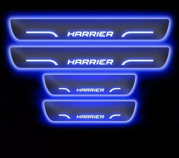 Motowav  RohanEshop Tata Harrier car door foot step led sill plate Door Sill Plate - Free Size, Blue, New, Plastic