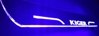 Motowav  Blue Sill Plate with Mirror Finish Foot Step Compatible for Renault Kigar Car Fancy Lights  (Blue) - FREE, Blue, New, Plastic