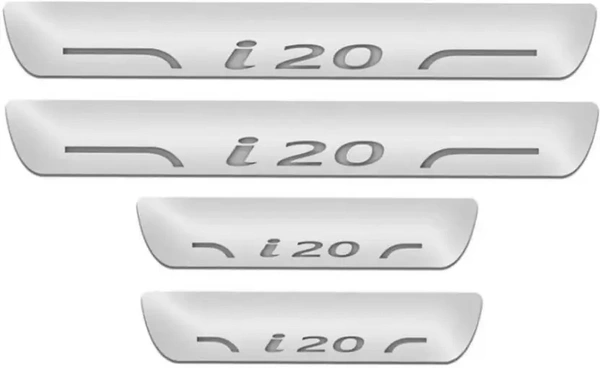 Motowav  Hyundai i20 car door foot step led sill plate Door Sill Plate - Free Size, Blue, New, Plastic