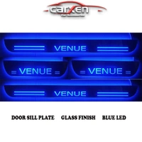 Motowav Car Accessories Door Foot Step Led Sill Plate for Hyundai Venue (Set of 4PCS, Blue) - Free Size, blue, new, Plastic