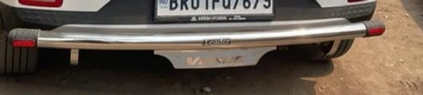I.C.G Gloss Stainless Steel Rear Bumper Protector | SS Dx | for Nissan Terrano All Variants | Only for The Car Year of Manufacturing 2013 -Present | - FIT, SILVER CROM, NEW, IRON/STEEL