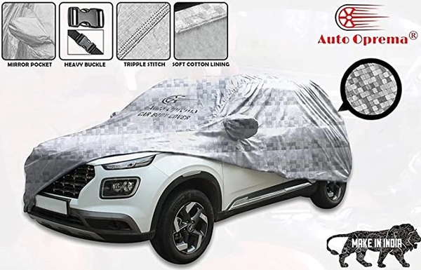 COVREX NEW FORTUNER B/C - FREE SIZE, BLACK-SILVER, NEW, POLIYSTER