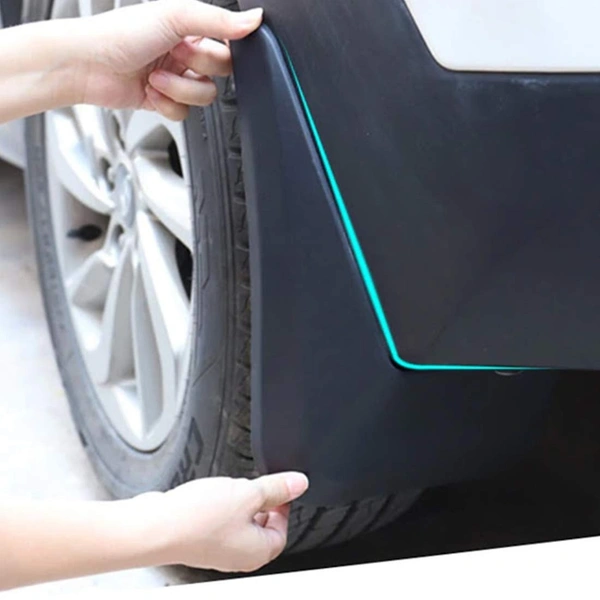 A&M PVC Mud Flap for Tata Nexon (Black) - fit, black, new, Durable Plastic