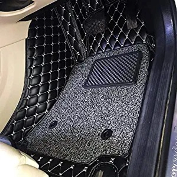 MECARNIC 7D FLOOR MATE FOR Maruti Suzuki Vitara Brezza - FREE SIZE/FIT, BLACK/BROWN, NEW, RUBBER