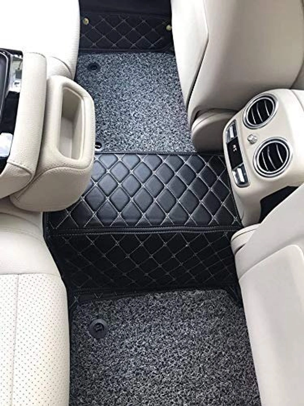 MECARNIC Renault Triber 7D FLOOR MATE - FREE SIZE, BLACK/BROWN, NEW, RUBBER