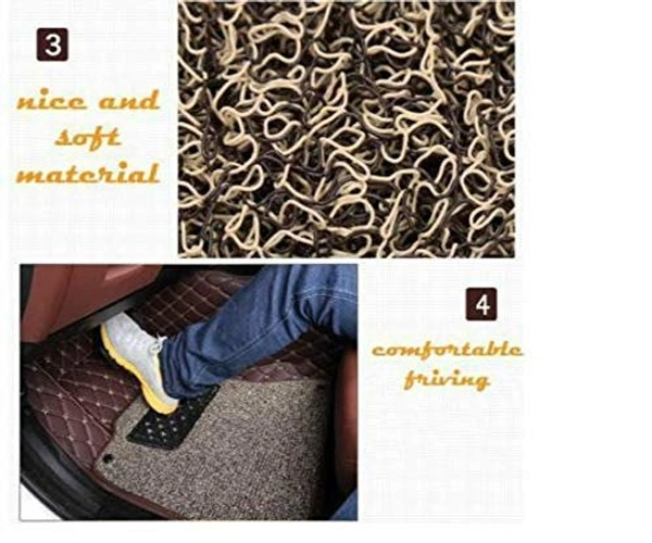 MECARNIC Renault Triber 7D FLOOR MATE - FREE SIZE, BLACK/BROWN, NEW, RUBBER