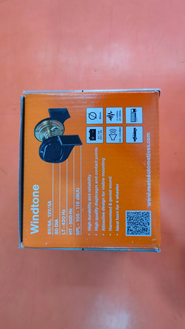 HORN FOR CARS  - FREE SIZE, BLACK/WHITE, NEW, PLASTIC
