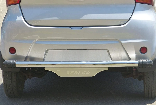 I.C.G Stainless Steel Rear Bumper Protector | SS Dx | for Datsun Redi Go All Variants | Only for The Car Year of Manufacturing 2016 -Present - FIT, STEEL/CROM, NEW, IRON/STEEL