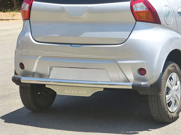 I.C.G Stainless Steel Rear Bumper Protector | SS Dx | for Datsun Redi Go All Variants | Only for The Car Year of Manufacturing 2016 -Present - FIT, STEEL/CROM, NEW, IRON/STEEL