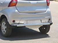 I.C.G Stainless Steel Rear Bumper Protector | SS Dx | for Datsun Redi Go All Variants | Only for The Car Year of Manufacturing 2016 -Present - FIT, STEEL/CROM, NEW, IRON/STEEL