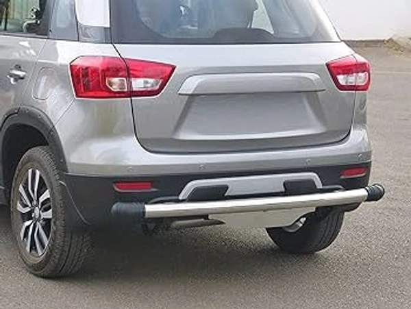 L/T Stainless Steel Rear Bumper Safety Guard For Maruti Suzuki Vitara Brezza - FIT, NEW, CROM, IRON/STEEL