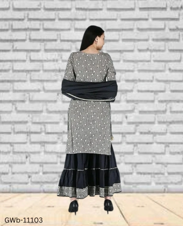 GWa-11103 Women Kurta Sharara dupatta Set - XXL