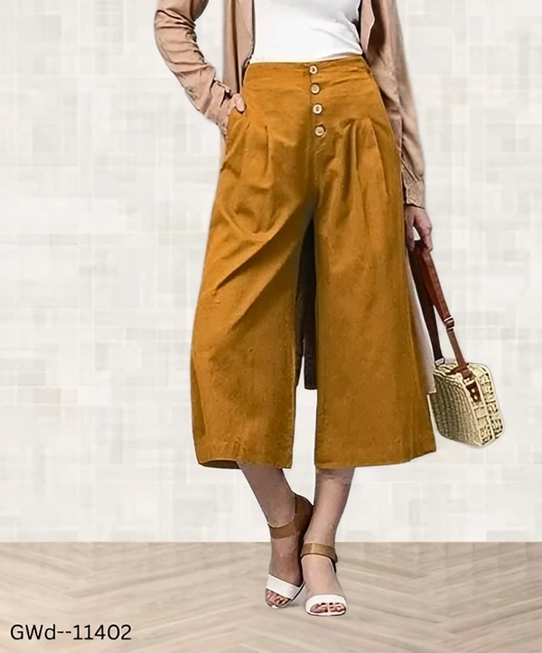 GWd-11402 Trendy Cotton Palazzo Set - XL