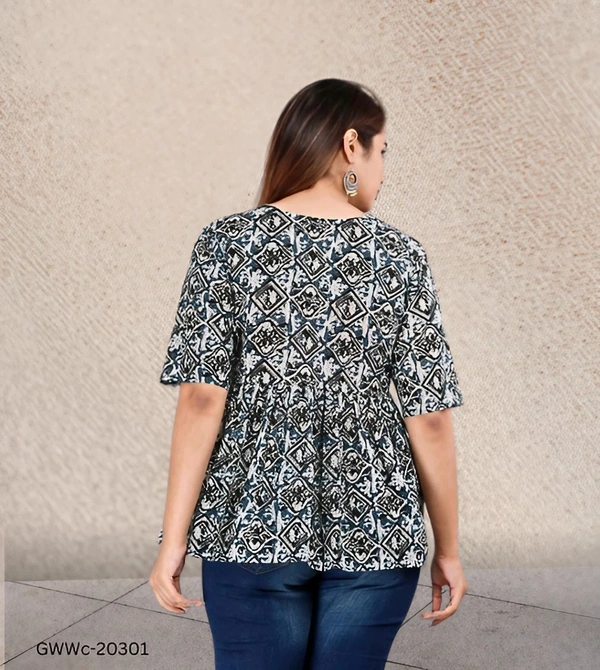 GWWc-20301 Round Neck Top For Girls - L