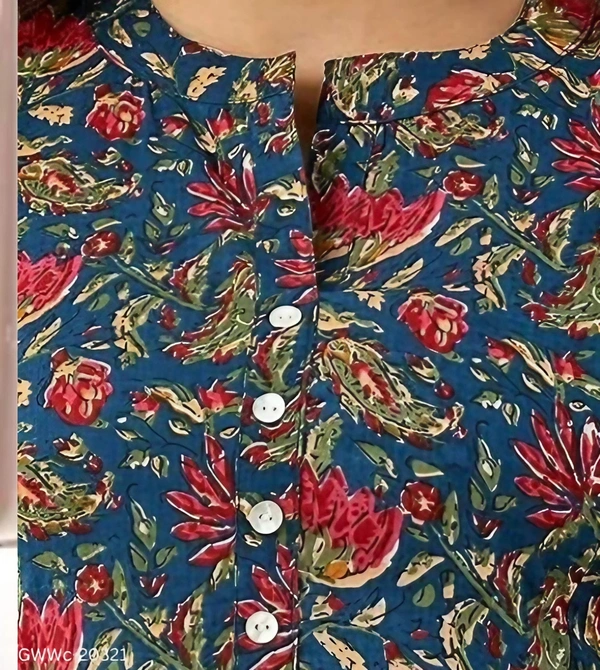 GWWc-20321 Printed Cotton Top For Women's - XL