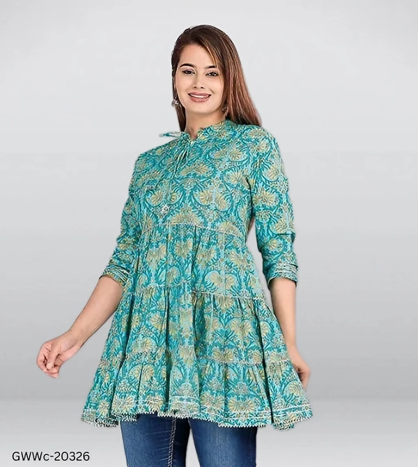 GWWc-20326 Stylish Glamorous Cotton Tops - L