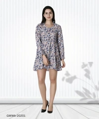 GWWb-20201 Rayon Fit and Flare Western Dress - M