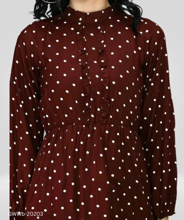 GWWb-20203 Fit And Flare One Piece Dress For Women - XL