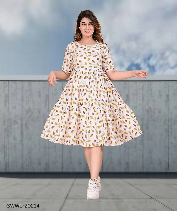 GWWb-20214 Designer Casual Dress For Women - L