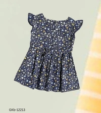 GKb-12213 Casual Fit And Flair Printed Frocks - 3-4 Years