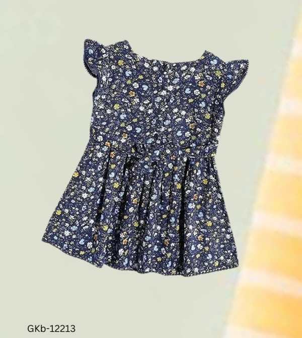 GKb-12213 Casual Fit And Flair Printed Frocks - 3-4 Years