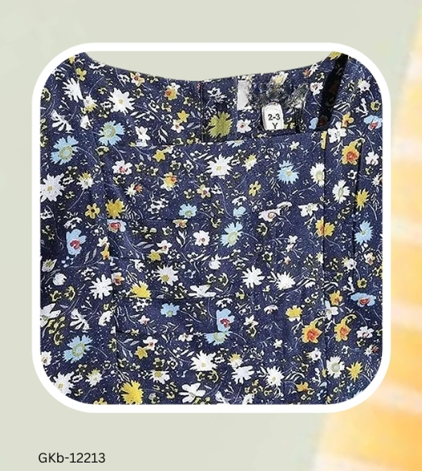 GKb-12213 Casual Fit And Flair Printed Frocks - 3-4 Years