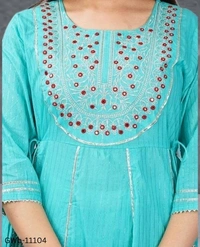 GWa-11104 Women Cotton kurta Sharara & Dupatta Set - XXL