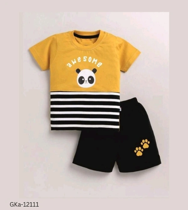GKa-12111 Boys Top & Bottom Set - 5-6 Years