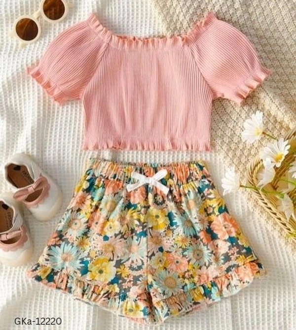 GKb-12220 Trendy Girls Skirt & Tops - 1-2 Years