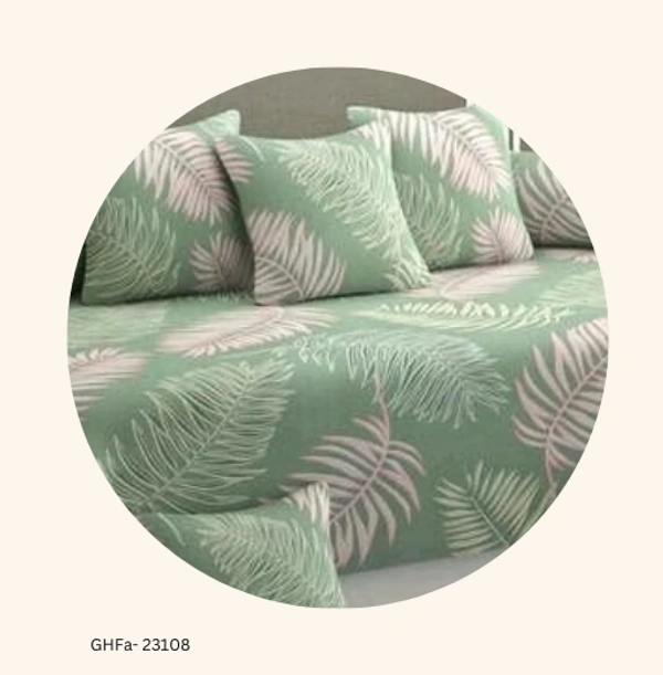 GHFa-23108 Stylish Cotton Bedsheet Set of 8 Pieces - Free Size