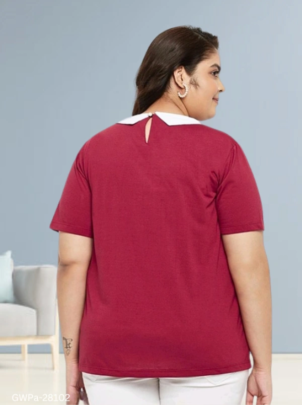 GWPa- 28102 Women's Plus Size Embroiderd Top - 4XL