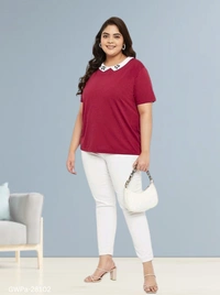 GWPa- 28102 Women's Plus Size Embroiderd Top - 5XL