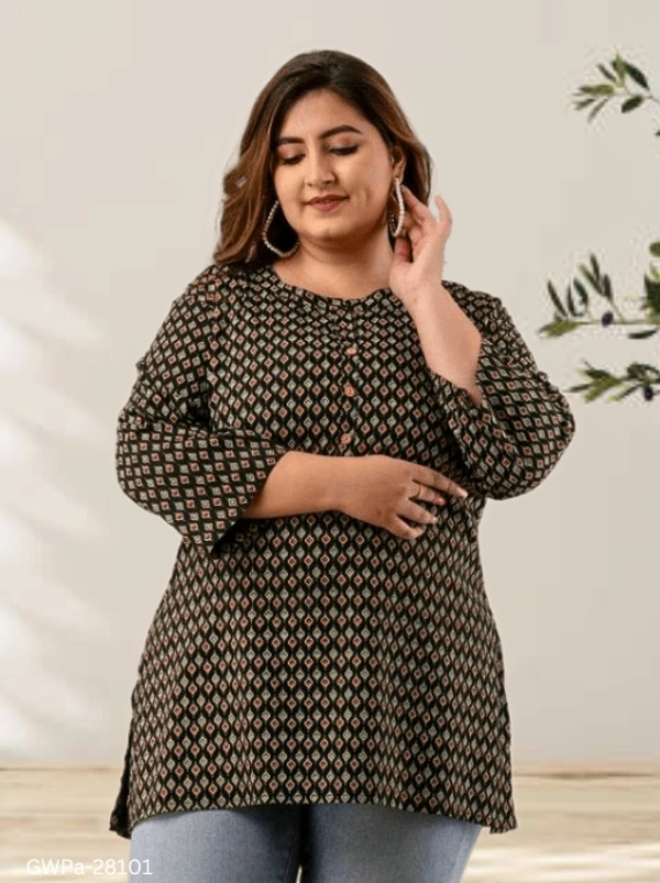 GWPa-28101 Multicolour Plus Size Top - XL