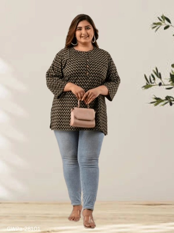 GWPa-28101 Multicolour Plus Size Top - 4XL