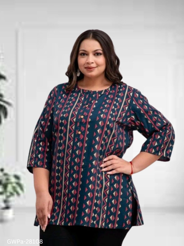 GWPa-28108 Women Rayan Top Plus Size - XXXL
