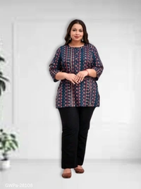 GWPa-28108 Women Rayan Top Plus Size - XXXL