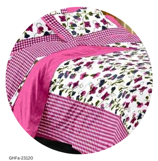 GHFa-23120 Jaipuri Pure Cotton Double Bed Bedsheet - Queen