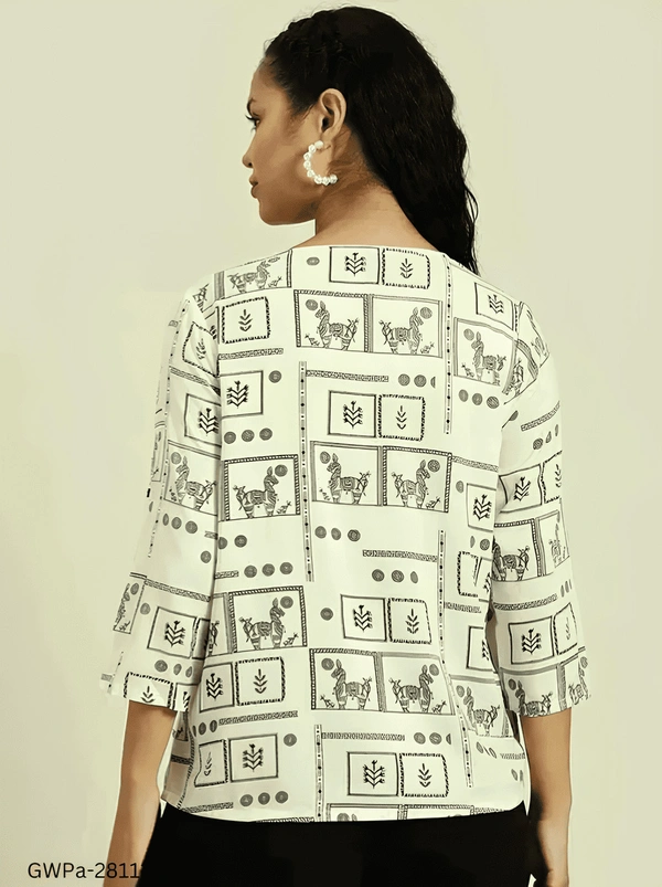 GWPa-28111 Classic Modern Women Tunics & Top - S