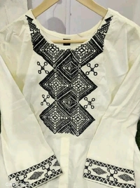 GWPa-28114 Cream Colour Cord Set With Heavy Embroidery - L