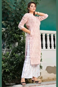 GGKc-15303 Fabulous Women Kurta Palazzo Set - 3XL