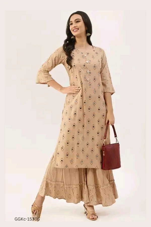 GGKc-15305 Stylish Women Kurta & Sharara Set - XXL