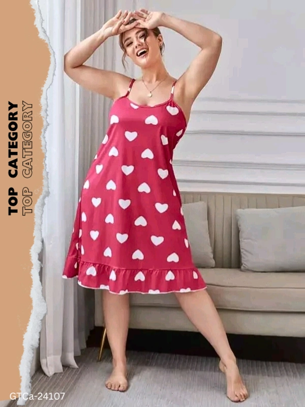 GTCa-24107 Trendy Short Cami Nighty Dress - XXL