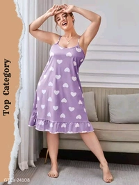 GTCa-24108 Stylish Short Cami Nighty Dress - XXL